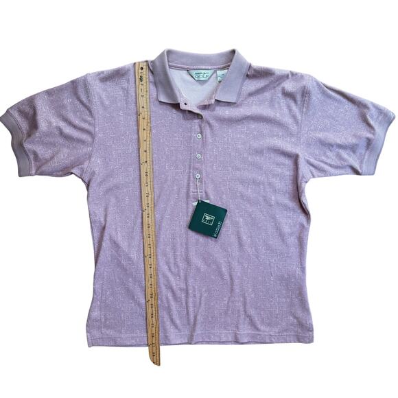 1995 Reebok Golf Polo Shirt Women's L – Purple Abstract Pattern New with Tags - Picture 8 of 12